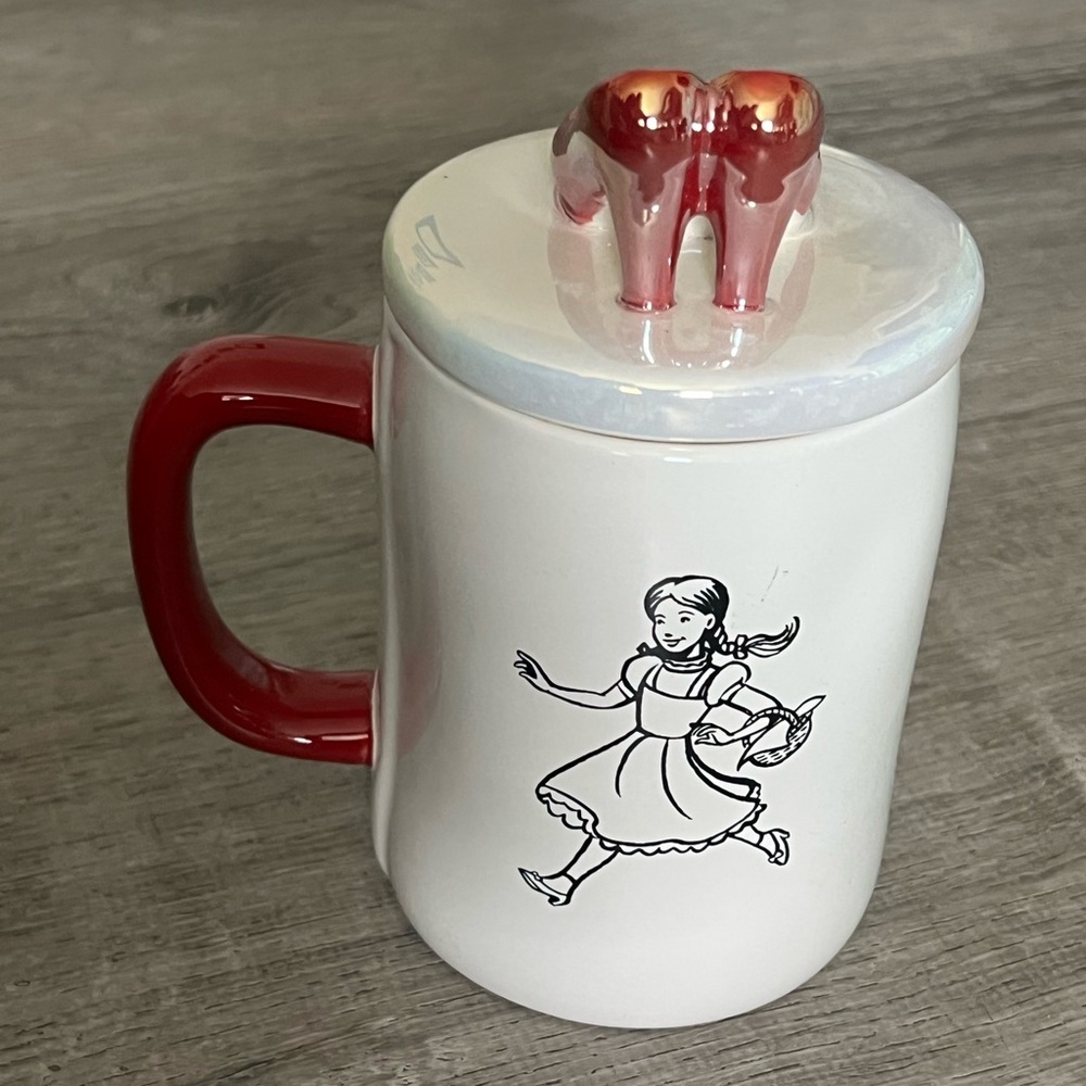 Rae Dunn Wizard of Oz Mug with Ruby Slippers Lid Topper - Picture 2 of 4